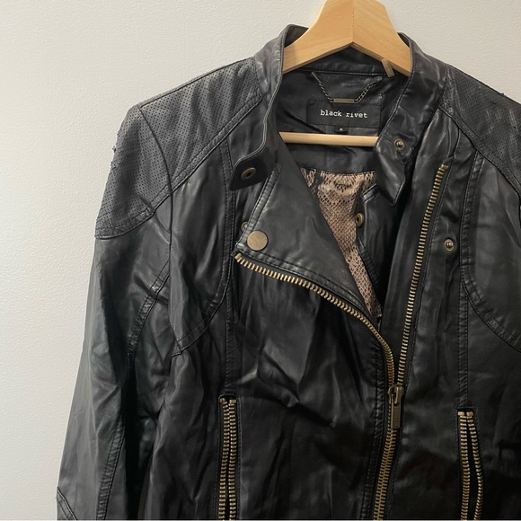 Black Rivet “Leather” Jacket - Picture 9 of 9